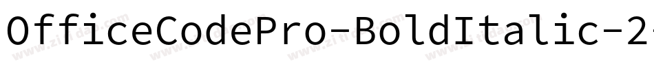 OfficeCodePro-BoldItalic-2字体转换