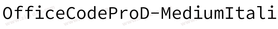 OfficeCodeProD-MediumItalic-14字体转换