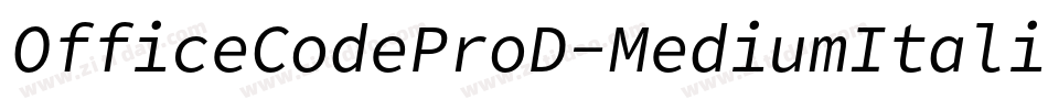 OfficeCodeProD-MediumItalic-14字体转换
