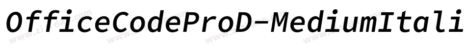 OfficeCodeProD-MediumItalic-14字体转换
