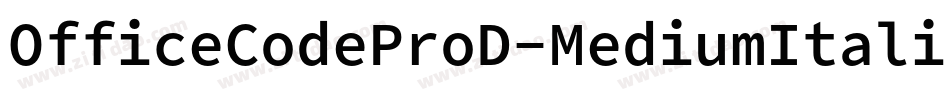 OfficeCodeProD-MediumItalic-14字体转换