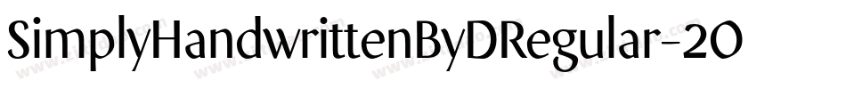 SimplyHandwrittenByDRegular-2OOno字体转换