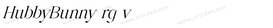 HubbyBunny-rg4v7字体转换