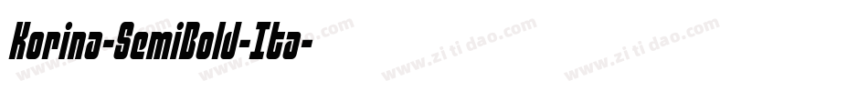 Korina-SemiBold-Ita字体转换