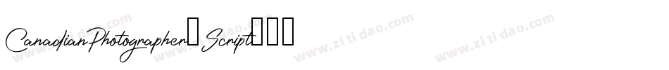 CanadianPhotographer-Script字体转换
