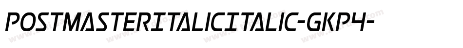 PostmasterItalicItalic-gKp4字体转换