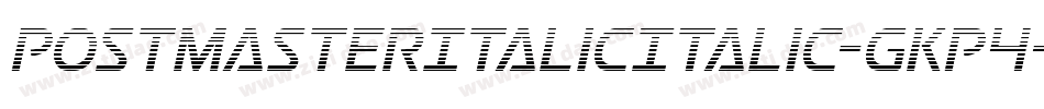 PostmasterItalicItalic-gKp4字体转换