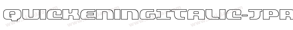 QuickeningItalic-JPRo字体转换