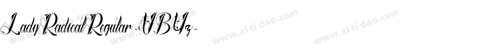 LadyRadicalRegular-VBYz字体转换