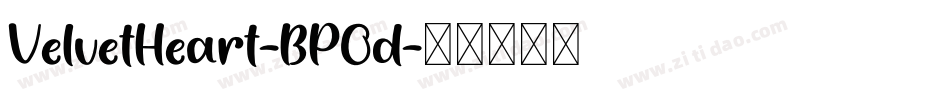 VelvetHeart-BPOd字体转换