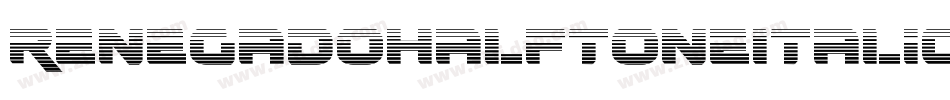 RenegadoHalftoneItalic-9DV0字体转换