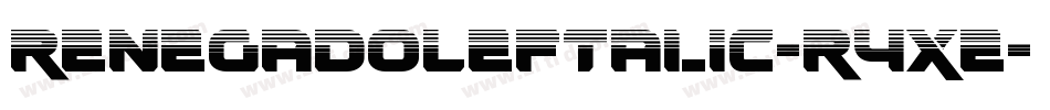 RenegadoLeftalic-R4xe字体转换