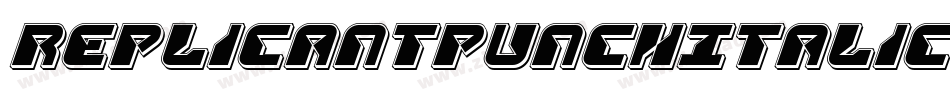 ReplicantPunchItalic-X344K字体转换