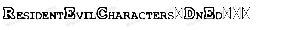 ResidentEvilCharacters-DnEd字体转换