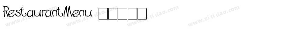 RestaurantMenu字体转换