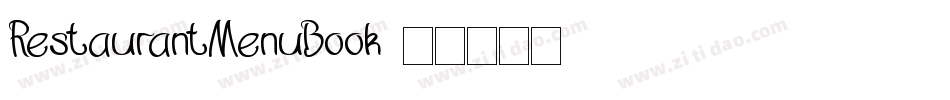 RestaurantMenuBook字体转换