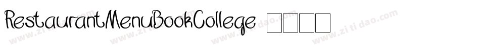 RestaurantMenuBookCollege字体转换