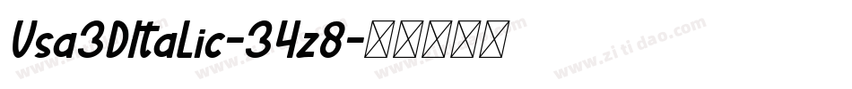 Usa3DItalic-34z8字体转换 Usa3DItalic-34z8字体转换