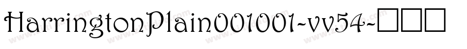 HarringtonPlain001001-vv54字体转换