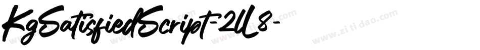 KgSatisfiedScript-2lL8字体转换