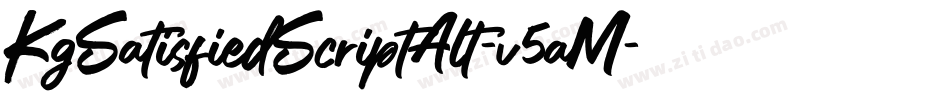 KgSatisfiedScriptAlt-v5aM字体转换
