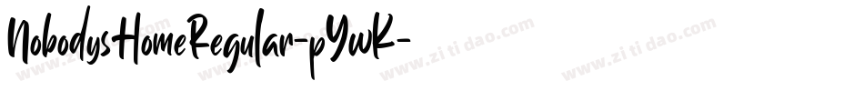 NobodysHomeRegular-pYwK字体转换