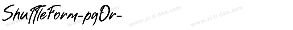 ShuttleForm-pgOr字体转换