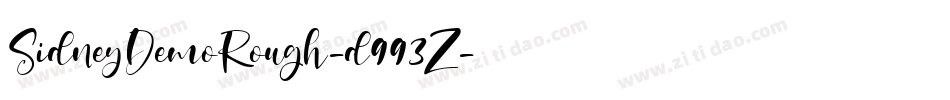 SidneyDemoRough-d993Z字体转换