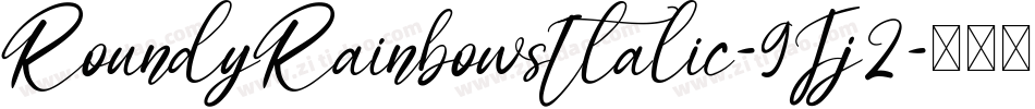 RoundyRainbowsItalic-9Jj2字体转换