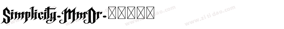 Simplicity-MmDr字体转换