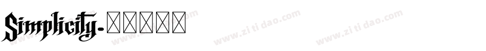 Simplicity字体转换