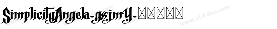 SimplicityAngela-gxjmY字体转换