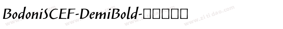 BodoniSCEF-DemiBold字体转换