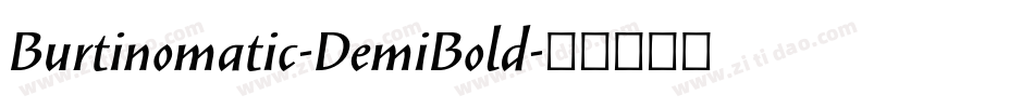Burtinomatic-DemiBold字体转换