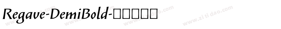 Regave-DemiBold字体转换