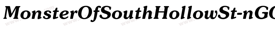 MonsterOfSouthHollowSt-nGOJ字体转换