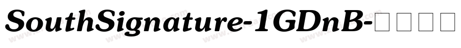 SouthSignature-1GDnB字体转换