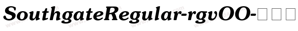 SouthgateRegular-rgvOO字体转换
