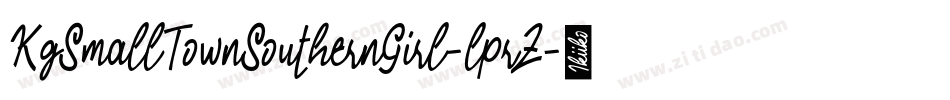 KgSmallTownSouthernGirl-lprZ字体转换