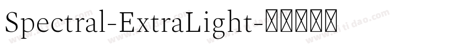 Spectral-ExtraLight字体转换