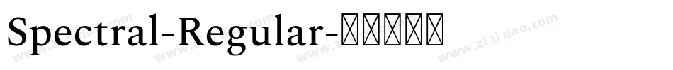 Spectral-Regular字体转换