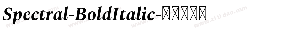 Spectral-BoldItalic字体转换