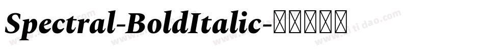 Spectral-BoldItalic字体转换
