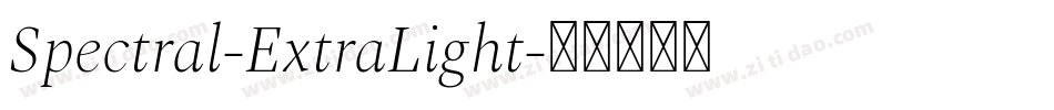 Spectral-ExtraLight字体转换