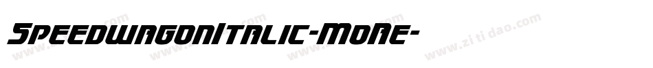 SpeedwagonItalic-MoAe字体转换