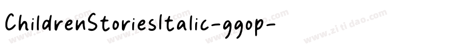 ChildrenStoriesItalic-ggop字体转换