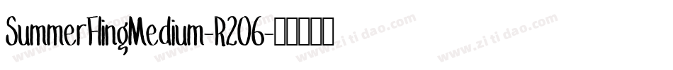 SummerFlingMedium-R206字体转换