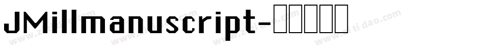 JMillmanuscript字体转换