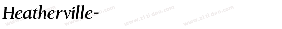 Heatherville字体转换