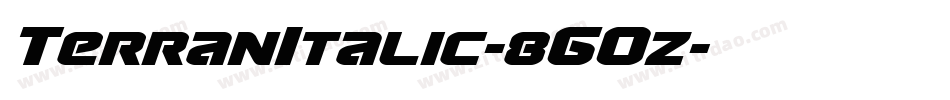 TerranItalic-8GOz字体转换
